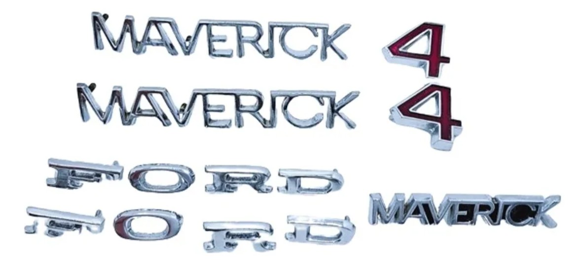 Jogo Kit Emblemas Ford Maverick 4